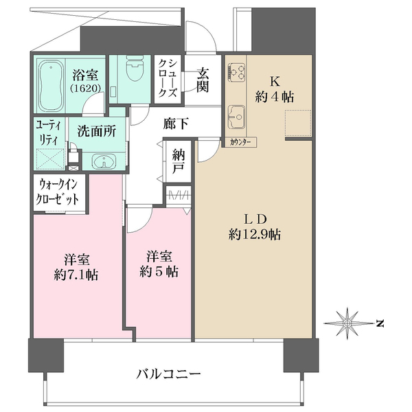 M.M.TOWERS　the　Westの間取図