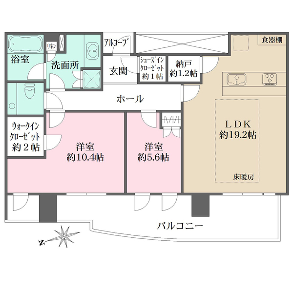 BLUE HARBOR TOWER（ブルーハーバータワー）みなとみらいの間取図