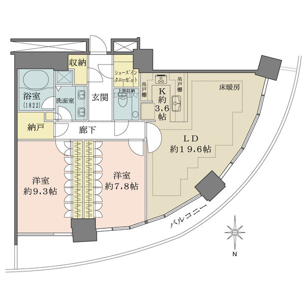 M.M.TOWERS FORESIS L棟の間取図