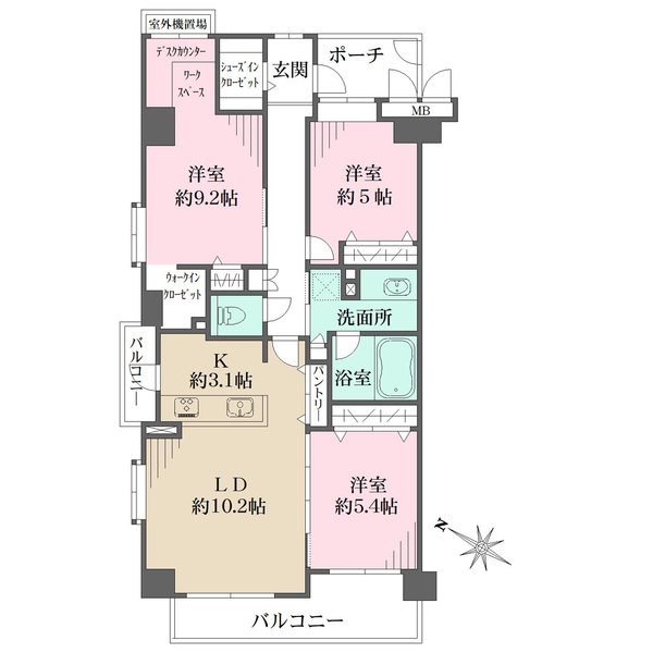 シャリエ横浜ベイグランデの間取図