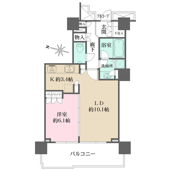 ザ・ヨコハマタワーズ タワーウエストの間取図