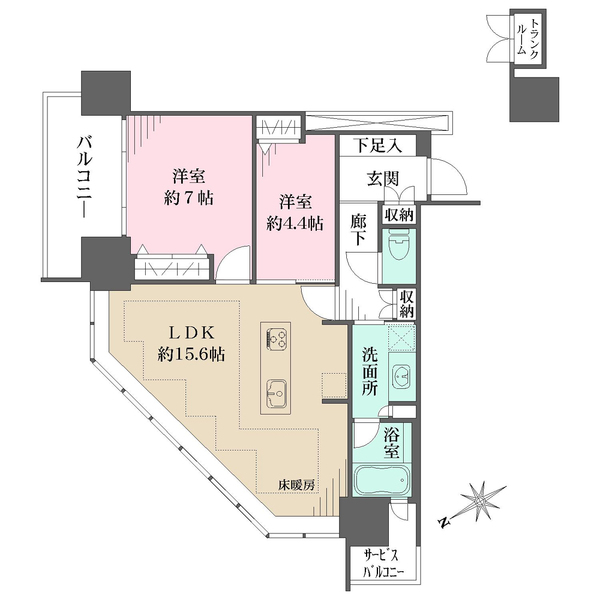 Brillia Grandeみなとみらい OCEAN＆PARKの間取図