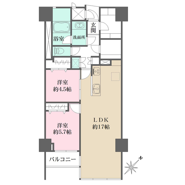 山下公園ハイツの間取図