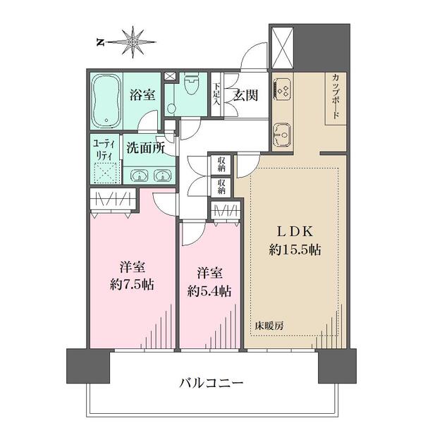 M.M.TOWERS　the　Westの間取図