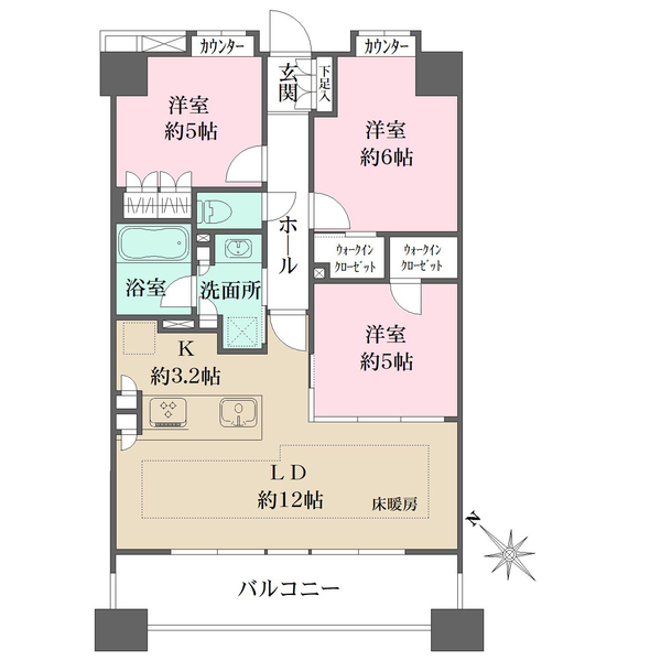 プロスタイル横浜馬車道の間取図