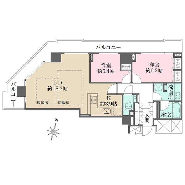 ザ・ヨコハマタワーズ　タワーウエストの間取図