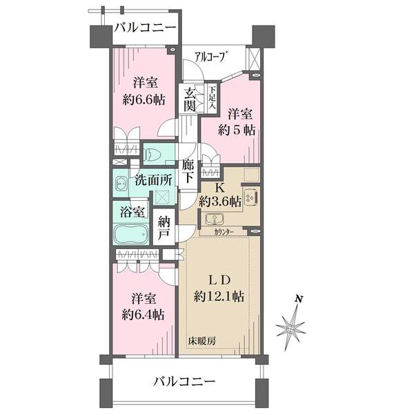 横濱紅葉坂レジデンス壱番館の間取図