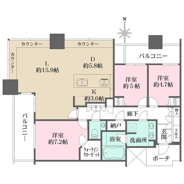 パークタワー横浜ステーションプレミアの間取図