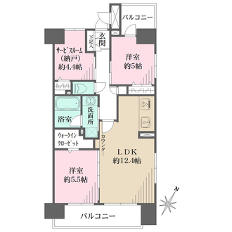 クレストフォルム横浜関内の間取図