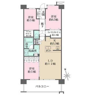 ヴェレーナグラン山手の間取図