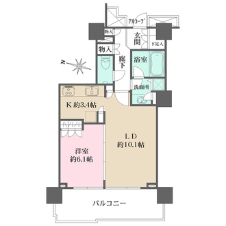 ザ・ヨコハマタワーズ　タワーウエストの間取図