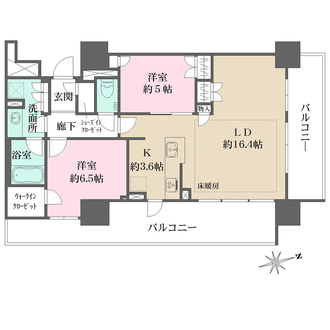 ザ・パークハウス本厚木タワーの間取図