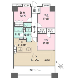 プロスタイル横浜馬車道の間取図