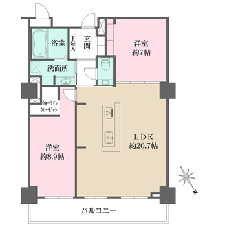 グローリオタワー横浜元町の間取図