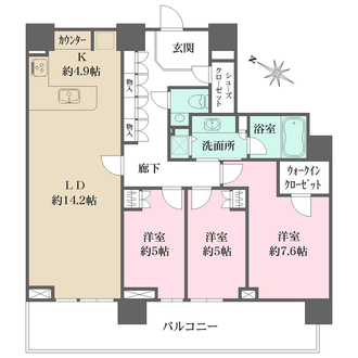 ザ・ヨコハマタワーズ　タワーイーストの間取図