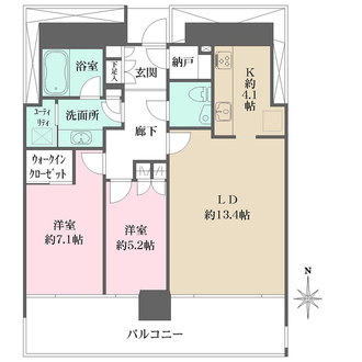 M.M.TOWERS　the　Southの間取図