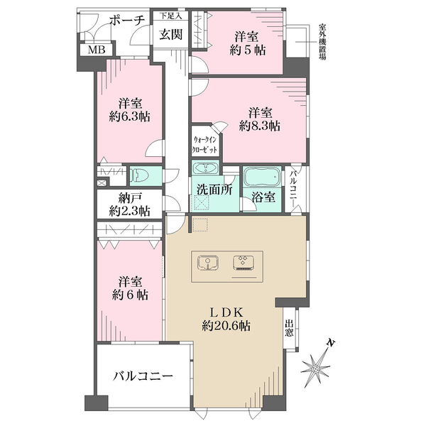 モア・クレスト南浦和の間取図