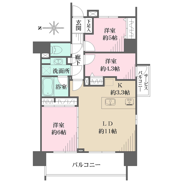 パークホームズ浦和ミッドレジデンスの間取図