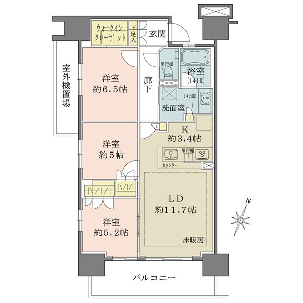ザ・パークハウス南浦和フロントの間取図