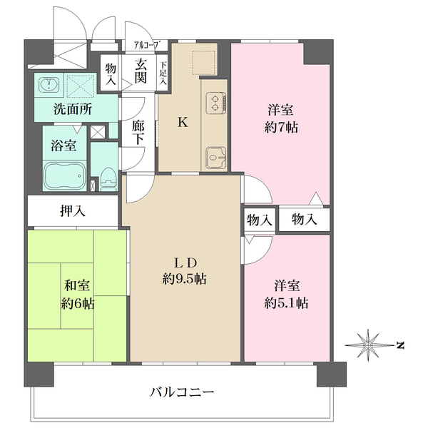 グリーンパーク大宮の間取図