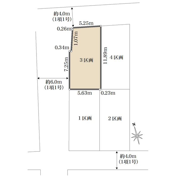 3区画の間取図