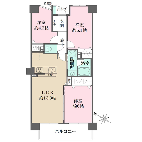 コスモ大宮プレステージの間取図
