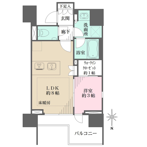 ウィルレーナ浦和常盤の間取図