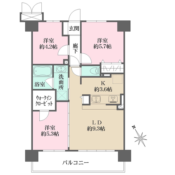ガーデン・プレジール朝霞台の間取図