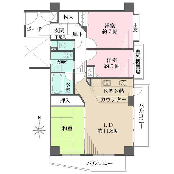 ライオンズヒルズ川口戸塚の間取図