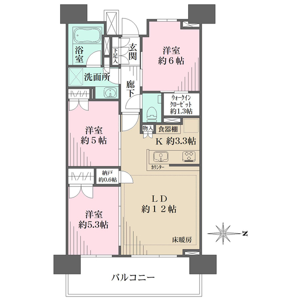 ザ・パークハウス浦和常盤の間取図