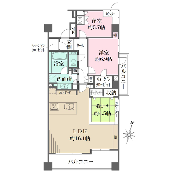 パークハウス浦和ソレイユフォートの間取図