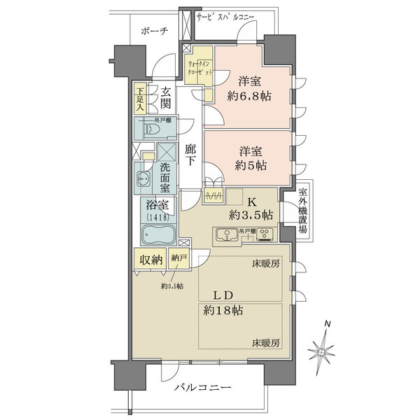 プラウド浦和岸町サンクアージュの間取図