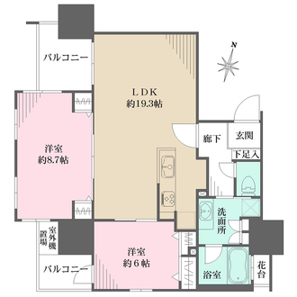 デュアルタイムズ浦和高砂の間取図