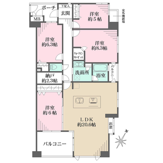 モア・クレスト南浦和の間取図