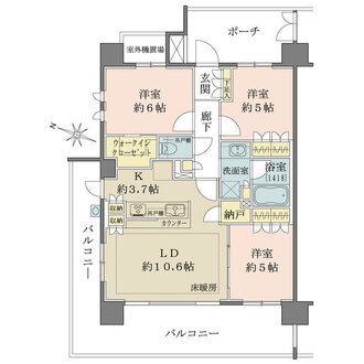 ザ・パークハウス武蔵浦和の間取図