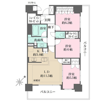 ザ・パークハウス浦和タワーの間取図