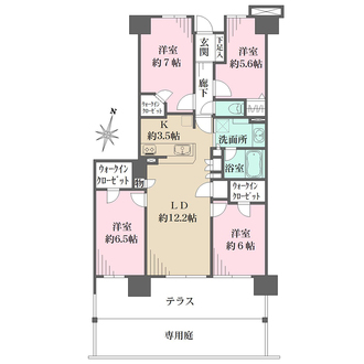 パークシティさいたま北コートレジデンスの間取図