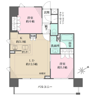 藤和シティホームズ北浦和駅前通りの間取図