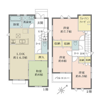 さいたま市見沼区大字中川　　土地建物の間取図