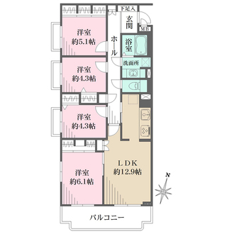 藤和シティコープ大宮桜木町の間取図
