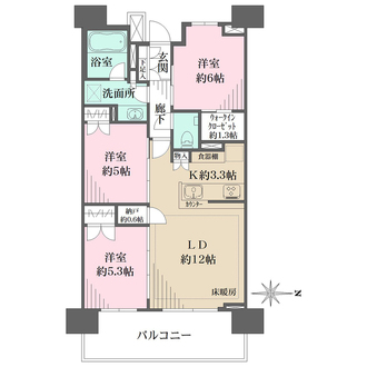 ザ・パークハウス浦和常盤の間取図