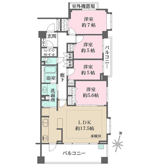 パークテラス浦和針ヶ谷の間取図