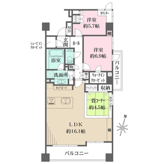 パークハウス浦和ソレイユフォートの間取図