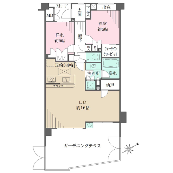 藤和南荻窪二丁目ホームズの間取図