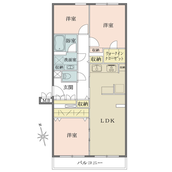 富士見台パークホームズの間取図