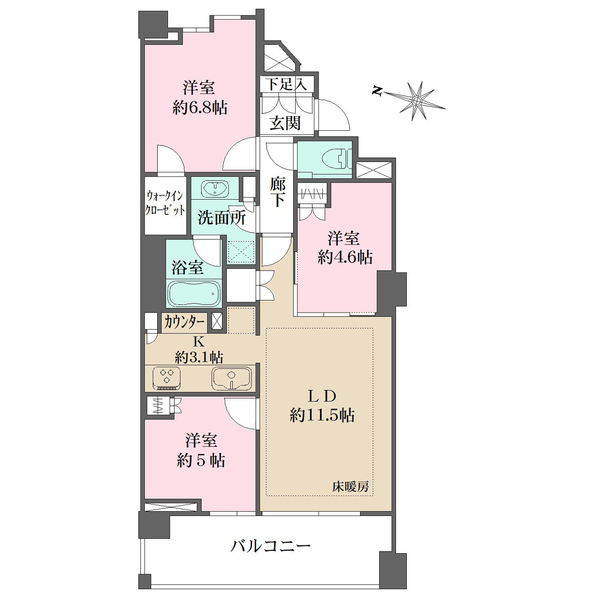 パークホームズ西永福の間取図