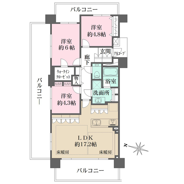 ファミールグラン高井戸デュープレックスの間取図