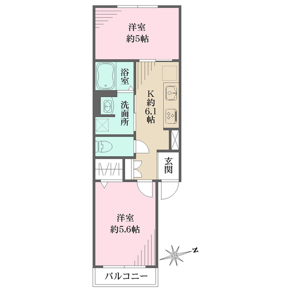 西荻第二ローヤルコーポの間取図