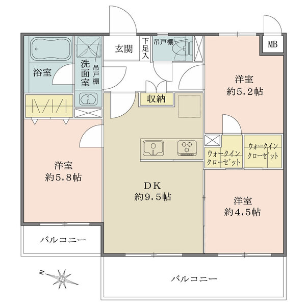 マイキャッスル武蔵関の間取図