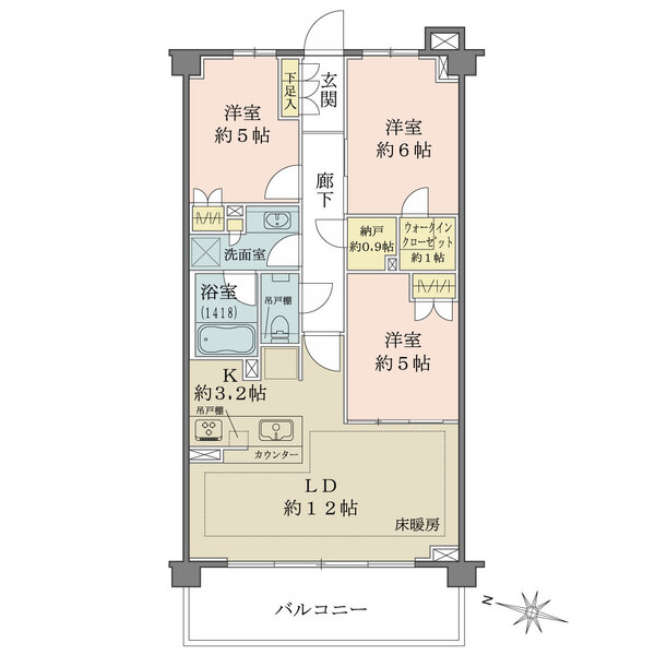 ザ・パークハウス杉並上井草の間取図